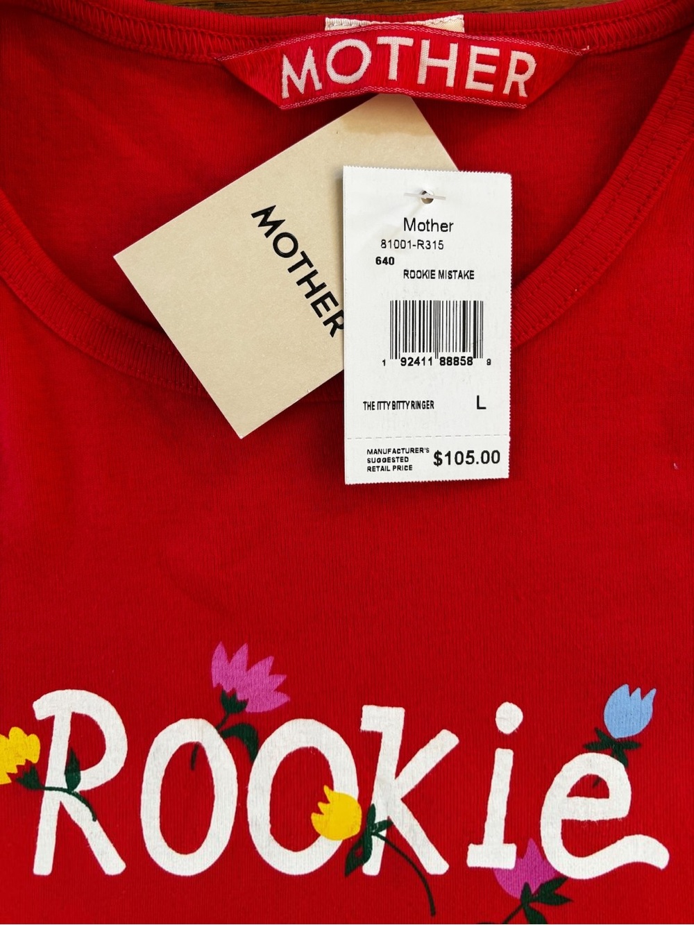 MOTHER DENIM Women's The Itty BittyRinger in Rookie Mistake (L) (NWT) - Picture 5 of 9